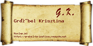 Grébel Krisztina névjegykártya